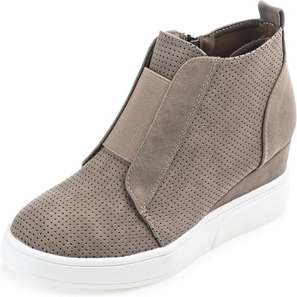 Journee Women's Clara Wedge Slip on Sneakers - Picture 1 of 5